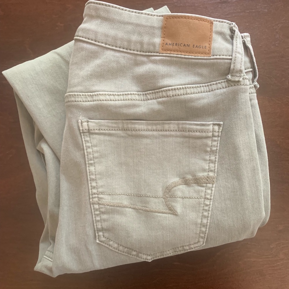 AE Green Hi-rise Jeggings